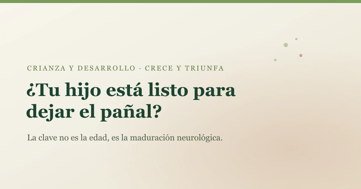 Ilustración con el título del artículo: ¿Tu hijo está listo para dejar el pañal?