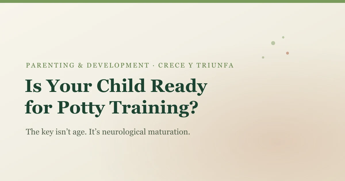 Illustration with the article title: Is your child ready for potty training? The key isn’t age, it’s neurological maturation