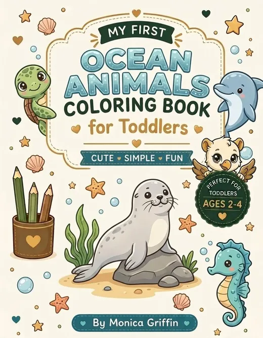 My First Ocean Animals Coloring Book for Toddlers